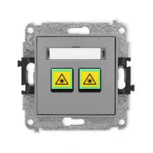Icon Mechanizm Gniazda Światłowodowego/Optycznego Podwójnego Szary Mat 27Igop-2
