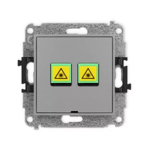 Icon Mechanizm Gniazda Światłowodowego/Optycznego Podwójnego, Bez Pola Opisowego Szary Mat 27Igopbo-2