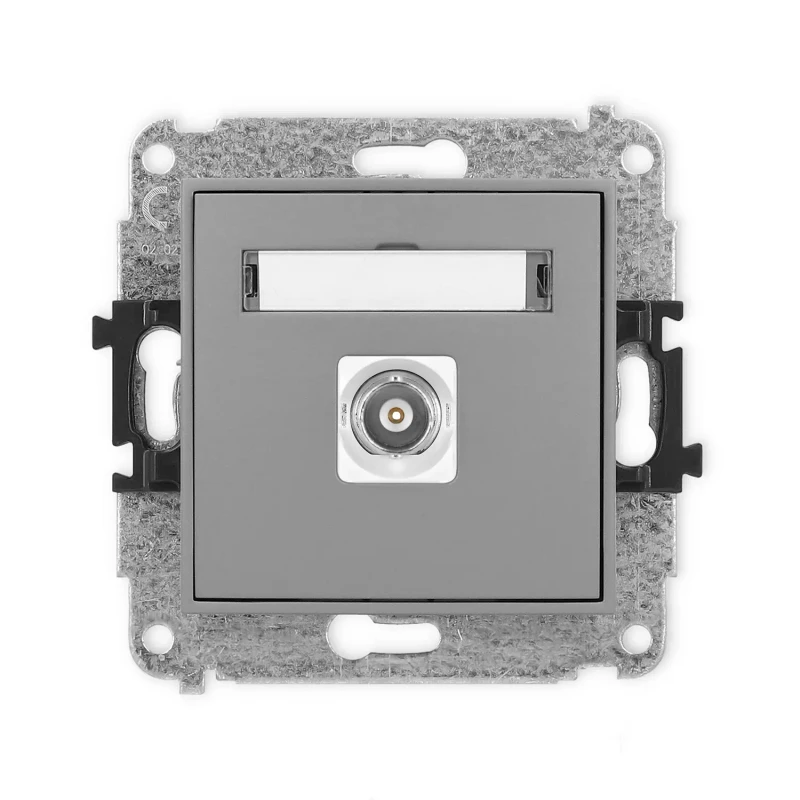 Icon Mechanizm Gniazda Pojedynczego Bnc Szary Mat 27Igbnc-1