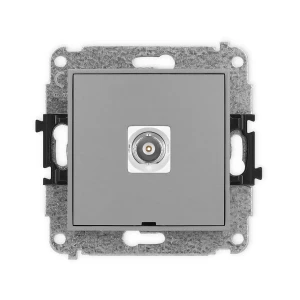 Icon Mechanizm Gniazda Pojedynczego Bnc, Bez Pola Opisowego Szary Mat 27Igbncbo-1