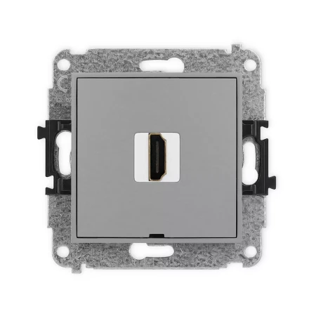 Icon Mechanizm Gniazda Pojedynczego Hdmi 2.0, Bez Pola Opisowego Szary Mat 27Ihdmibo-3