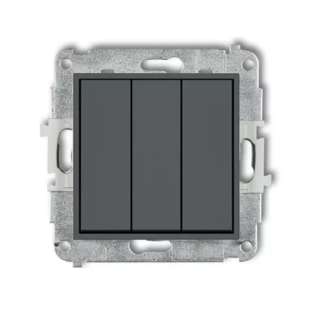 Icon Mechanizm Łącznika Potrójnego Grafitowy Mat 28Iwp-7