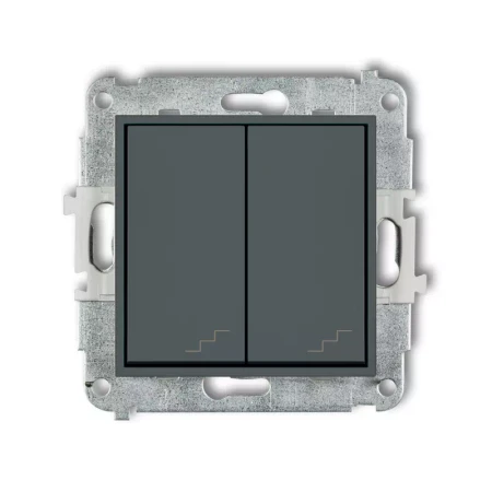 Icon Mechanizm Łącznika Podwójnego Schodowego Grafitowy Mat 28Iwp-33