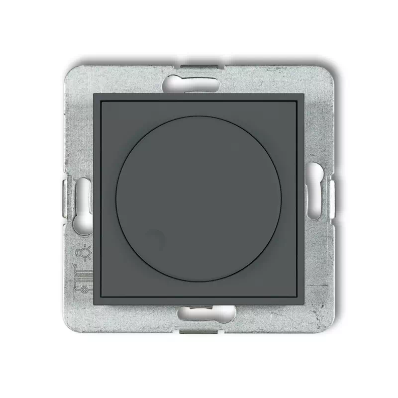 Icon Mechanizm Elektronicznego Regulatora Oświetlenia Przyciskowo-Obrotowego Do Lamp Led Grafitowy Mat 28Iro-2