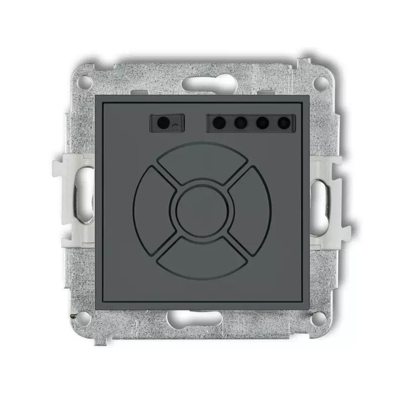 Icon Mechanizm Elektronicznego Sterownika Roletowego (Przycisk Strefowy) Grafitowy Mat 28Isr-5