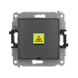 Icon Mechanizm Gniazda Światłowodowego/Optycznego Pojedynczego, Bez Pola Opisowego Grafitowy Mat 28Igopbo-1