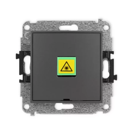 Icon Mechanizm Gniazda Światłowodowego/Optycznego Pojedynczego, Bez Pola Opisowego Grafitowy Mat 28Igopbo-1