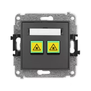 Icon Mechanizm Gniazda Światłowodowego/Optycznego Podwójnego Grafitowy Mat 28Igop-2