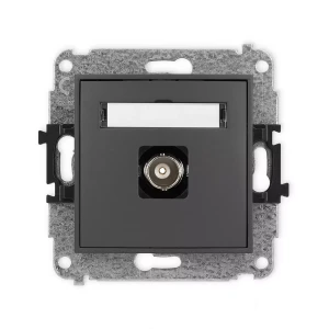 Icon Mechanizm Gniazda Pojedynczego Bnc Grafitowy Mat 28Igbnc-1