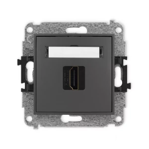 Icon Mechanizm Gniazda Pojedynczego Hdmi 2.0 Grafitowy Mat 28Ihdmi-3