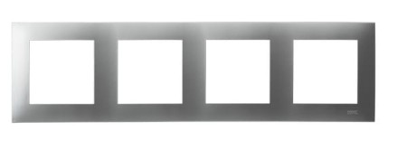 Ospel Szafir Ramka Poczwórna Do Włączników I Gniazd Kolor Srebrny