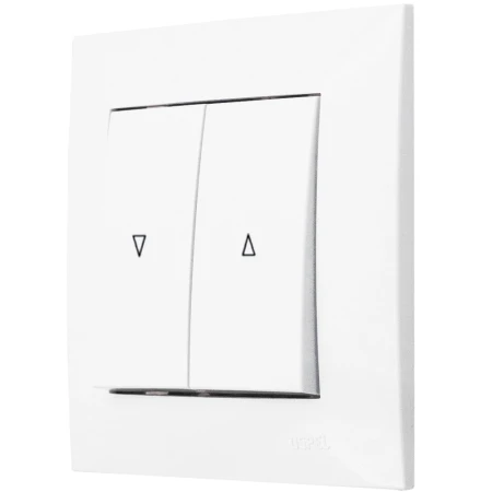 Ospel Szafir Biały Łącznik Roletowy Z Blokadą Zestaw Z Ramką