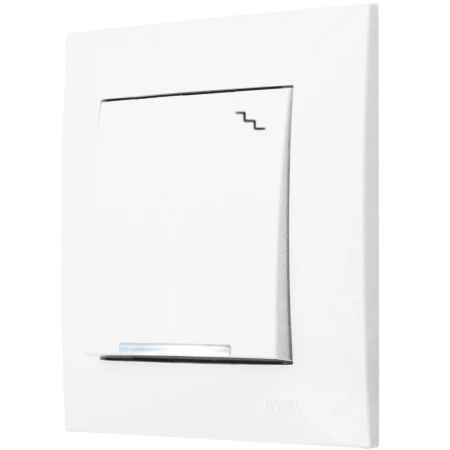 Ospel Szafir Biały Łącznik Schodowy Podświetlenie Białe Zestaw Z Ramką