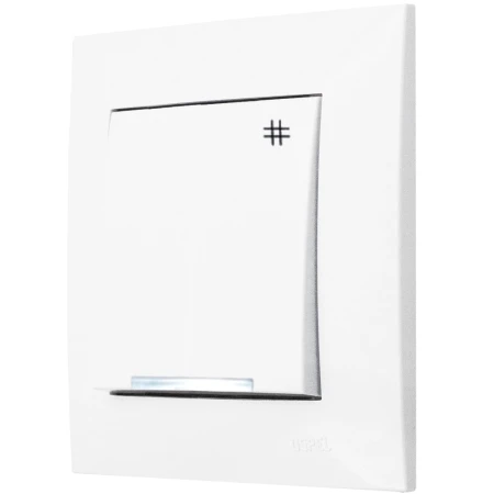 Ospel Szafir Biały Łącznik Krzyżowy Podświetlenie Białe Zestaw Z Ramką