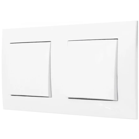 Ospel Szafir Biały Dwa Łączniki Pojedyncze Zestaw Z Ramką