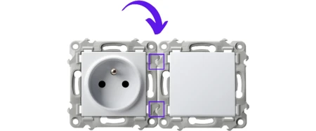 Ospel Szafir Czarny Łącznik Schodowy Zestaw Z Ramką