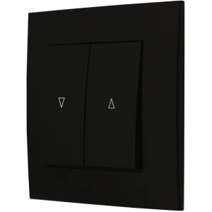 Ospel Szafir Czarny Łącznik Roletowy Zwierny Zestaw Z Ramką