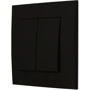 Ospel Szafir Czarny Łącznik Podwójny Schodowy Zestaw Z Ramką