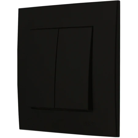 Ospel Szafir Czarny Łącznik Podwójny Schodowy Zestaw Z Ramką