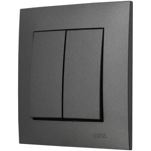 Ospel Szafir Szary Mat Łącznik Podwójny Zestaw Z Ramką