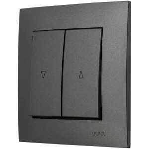 Ospel Szafir Szary Mat Łącznik Roletowy Zwierny Zestaw Z Ramką