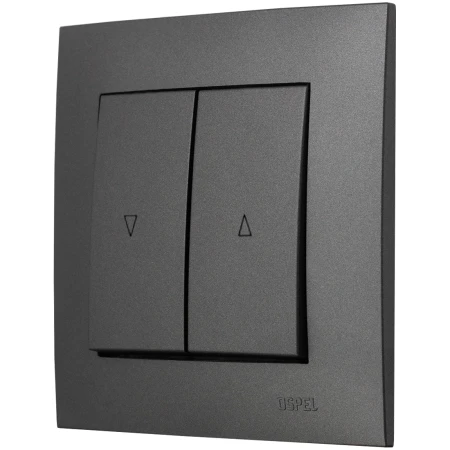 Ospel Szafir Szary Mat Łącznik Roletowy Zwierny Zestaw Z Ramką