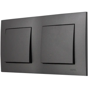 Ospel Szafir Szary Mat Dwa Łączniki Pojedyncze Zestaw Z Ramką