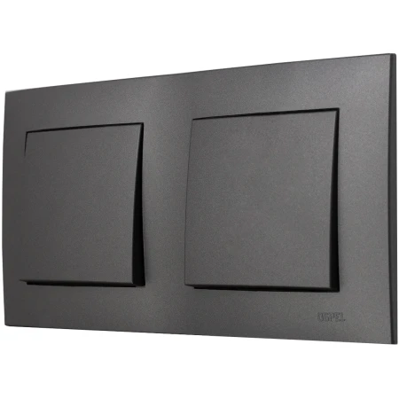 Ospel Szafir Szary Mat Dwa Łączniki Pojedyncze Zestaw Z Ramką