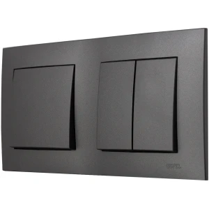 Ospel Szafir Szary Mat Łącznik Pojedynczy I Podwójny Zestaw Z Ramką