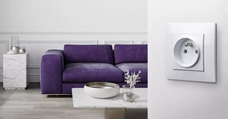 Ospel Szafir Szary Mat Łącznik Pojedynczy I Gniazdo Hermetyczne Zestaw Z Ramką