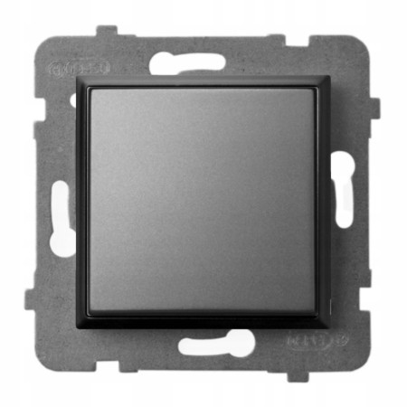 Moduł Szary / Czarny Bez Ramki Włącznik Pojedynczy