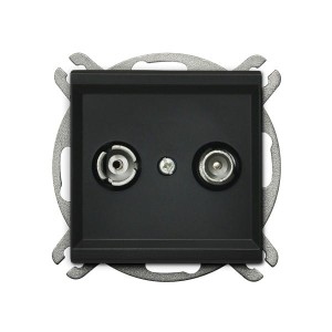 Sonata Czarny Metalik Gniazdo Rtv Przelotowe 16-Db Gpa-16Rp/M/33