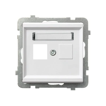 Sonata Biały Obudowa Gniazda Pojedynczego Typu Keystone Prosta Gpk-1R/P/00