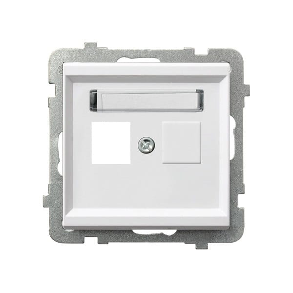 Sonata Biały Obudowa Gniazda Pojedynczego Typu Keystone Prosta Gpk-1R/P/00