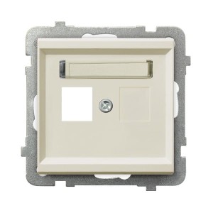 Sonata Ecru Obudowa Gniazda Pojedynczego Typu Keystone Prosta Gpk-1R/P/27