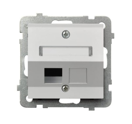 Sonata Biały Obudowa Gniazda Pojedynczego Typu Keystone Skośna Gpk-1Rs/P/00