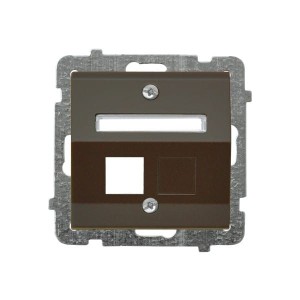 Sonata Czekoladowy Metalik Obudowa Gniazda Pojedynczego Typu Keystone Skośna Gpk-1Rs/P/40