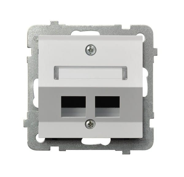 Sonata Biały Obudowa Gniazda Podwójnego Typu Keystone Skośna Gpk-2Rs/P/00