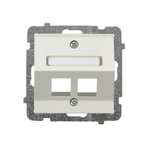 Sonata Ecru Obudowa Gniazda Podwójnego Typu Keystone Skośna Gpk-2Rs/P/27