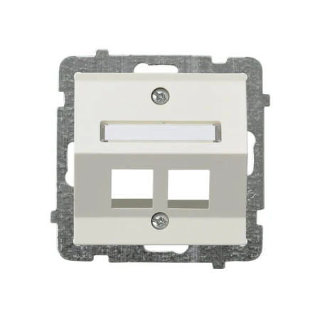 Sonata Ecru Obudowa Gniazda Podwójnego Typu Keystone Skośna Gpk-2Rs/P/27