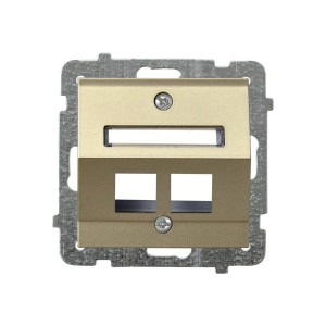 Sonata Szampański Złoty Obudowa Gniazda Podwójnego Typu Keystone Skośna Gpk-2Rs/P/39