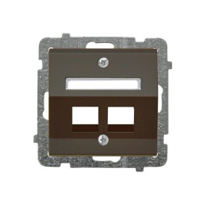 Sonata Czekoladowy Metalik Obudowa Gniazda Podwójnego Typu Keystone Skośna Gpk-2Rs/P/40