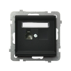 Sonata Czarny Metalik Gniazdo Telefoniczne Pojedyncze Gpt-1R/M/33