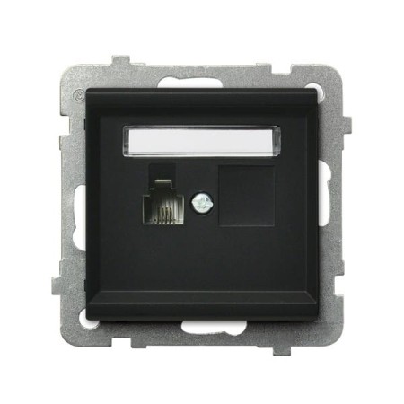 Sonata Czarny Metalik Gniazdo Telefoniczne Pojedyncze Gpt-1R/M/33