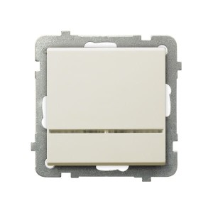 Sonata Ecru Łącznik Kontrolny Z Podświetleniem Niebieskim Łp-12Rs/M/27