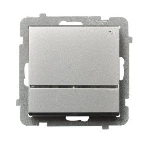 Sonata Srebro Mat Łącznik Schodowy Z Podświetleniem Niebieskim Łp-3Rs/M/38