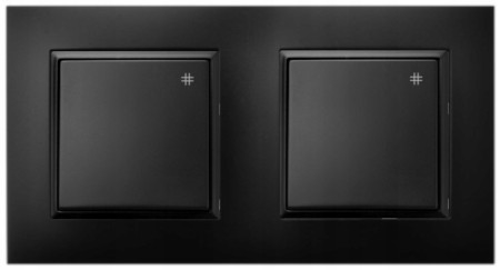 Włącznik Światła Dwa Krzyżowe W Ramce Ospel Aria