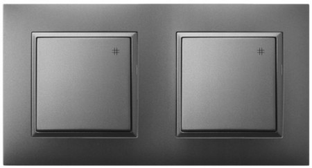 Włącznik Światła Dwa Krzyżowe W Ramce