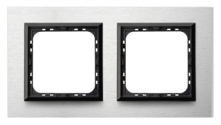 Sonata Szczotkowane Aluminium Ramka Podwójna R-2Rac/62/25