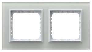 Sonata Białe Szkło Ramka Podwójna R-2Rgc/31/00